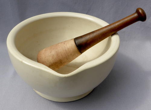 Huge pharmacy mortar & pestle late 19th century