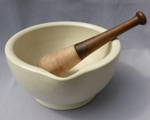 Huge pharmacy mortar & pestle late 19th century