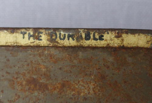 Pair of Edwardian tin grocery shop price labels