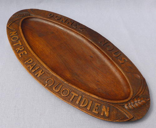 Traditional carved French bread platter