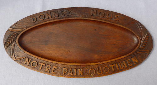 Traditional carved French bread platter