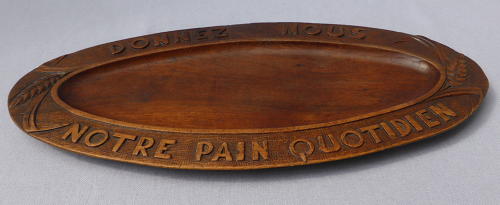 Traditional carved French bread platter