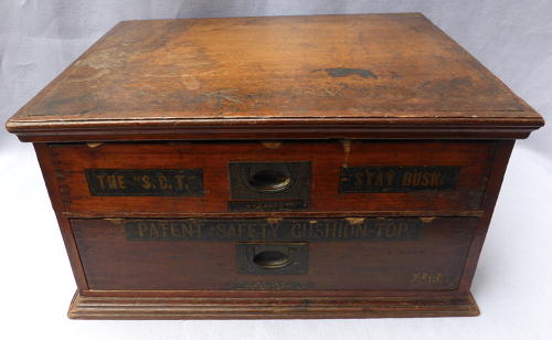 Late 19thC Stay Busk Haberdashery Cabinet