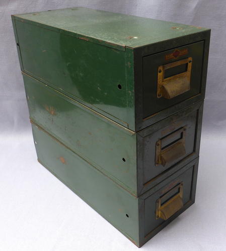 Set of 3 Criterion Industrial Steel Filing Drawers