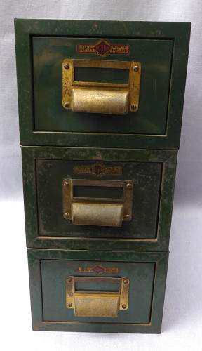 Set of 3 Criterion Industrial Steel Filing Drawers