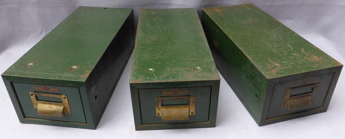 Set of 3 Criterion Industrial Steel Filing Drawers