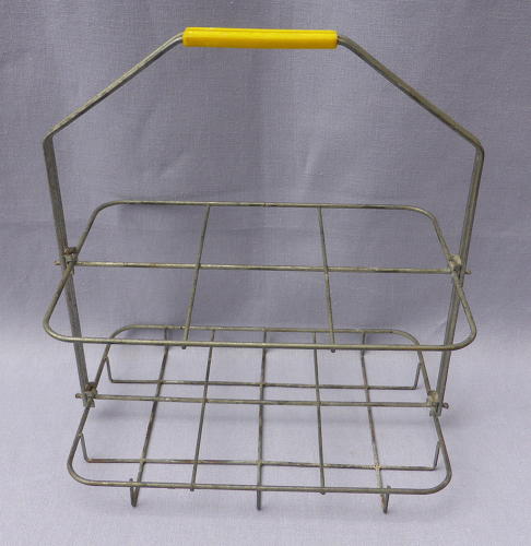 Vintage French Wire Bottle Carrier