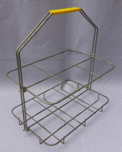 Vintage French Wire Bottle Carrier