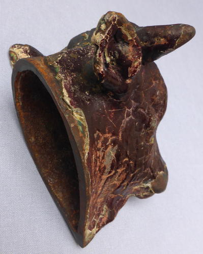 19th century butcher shop cast iron bull's head