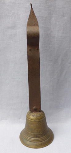 19th century brass & wrought iron shop door bell