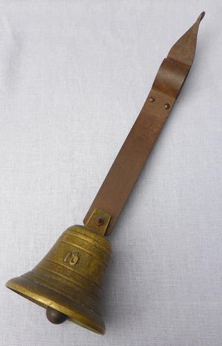 19th century brass & wrought iron shop door bell