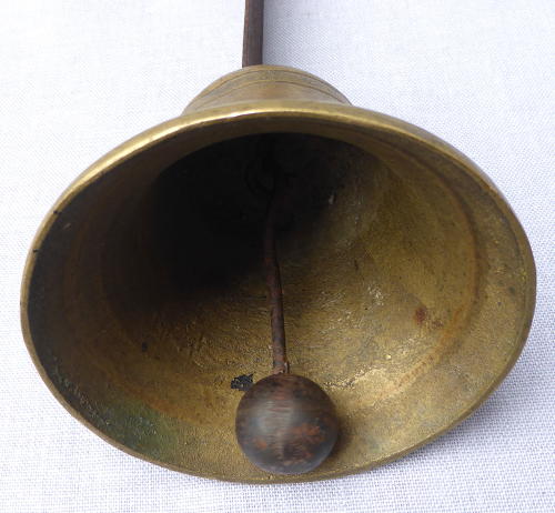 19th century brass & wrought iron shop door bell