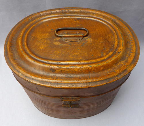 Victorian scumble glazed tin hatbox