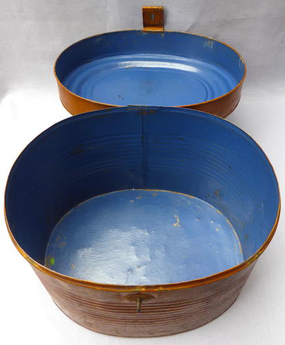 Victorian scumble glazed tin hatbox