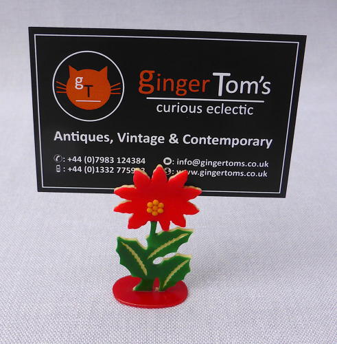 Set of 12 1930s celluloid flower place markers