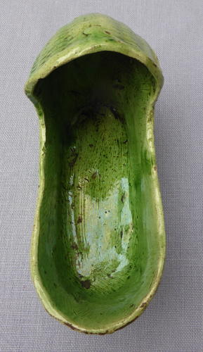 Rare Staffordshire pottery toy cradle 18th century