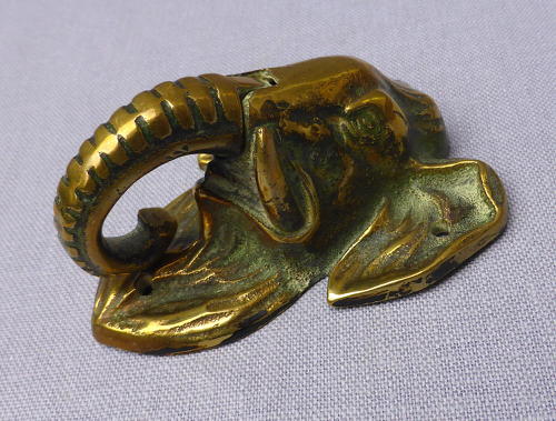 Small Brass Elephant Door Knocker