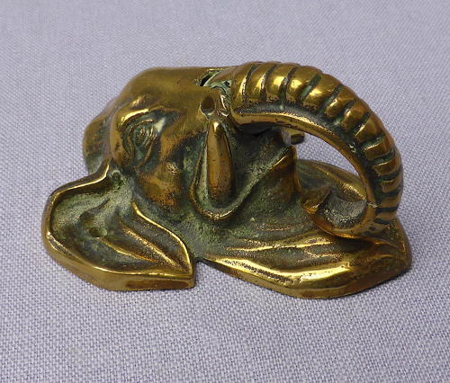 Small Brass Elephant Door Knocker