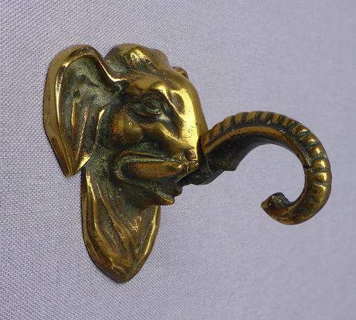 Small Brass Elephant Door Knocker