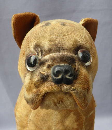 Unusual 1960s Plush Bulldog Transistor Radio