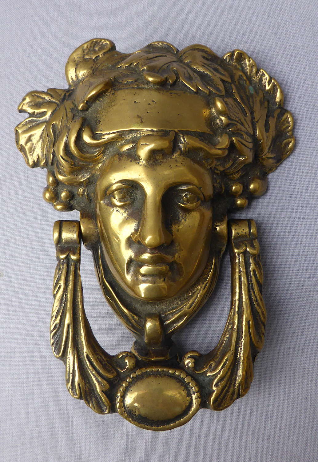 Early 20th Century Brass Athena Door Knocker