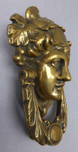 Early 20th Century Brass Athena Door Knocker