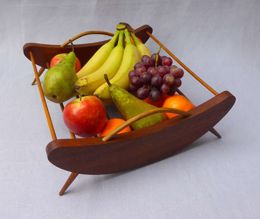 Mid 20th Century Danish Teak Fruit Basket