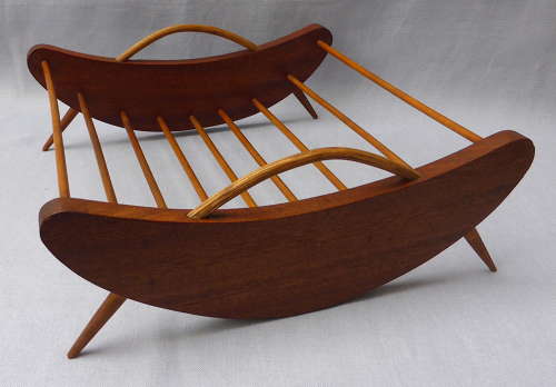 Mid 20th Century Danish Teak Fruit Basket