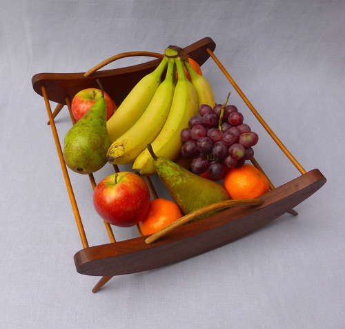 Mid 20th Century Danish Teak Fruit Basket