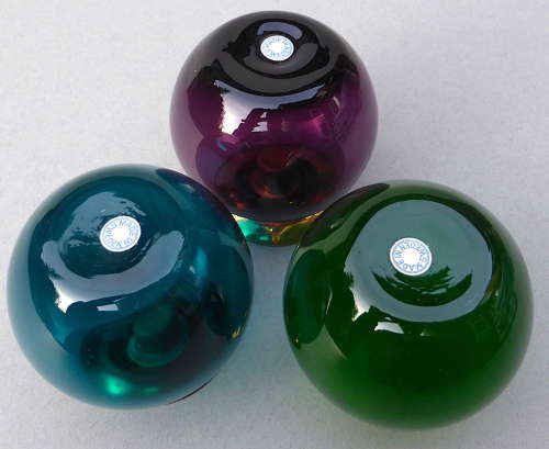 3 Glass Candle Holders by Gunnar Ander Lindshammar