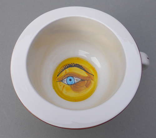 French Peeping Eye Wedding Chamber Pot Early 20thC