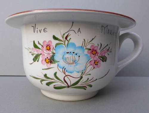 French Peeping Eye Wedding Chamber Pot Early 20thC