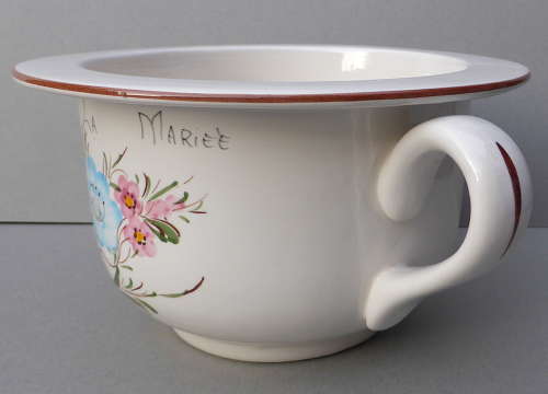 French Peeping Eye Wedding Chamber Pot Early 20thC