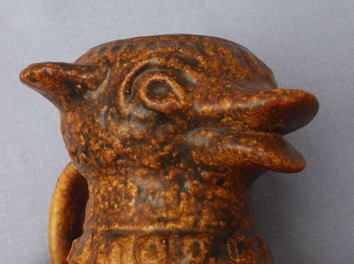 Unusual Pair of 1970s Jasba Aztec Animal Jugs