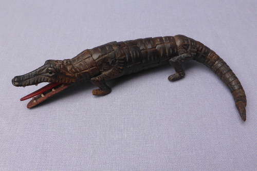 Early 20thC Articulated Black Forest Crocodile