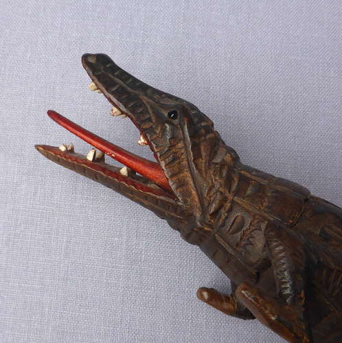 Early 20thC Articulated Black Forest Crocodile