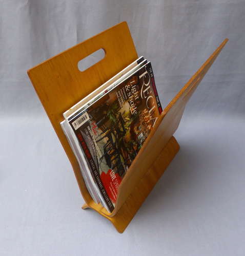 1960s Laminated Bentwood Magazine Rack