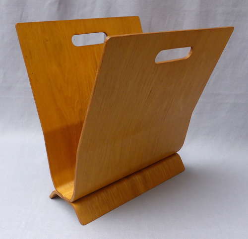 1960s Laminated Bentwood Magazine Rack