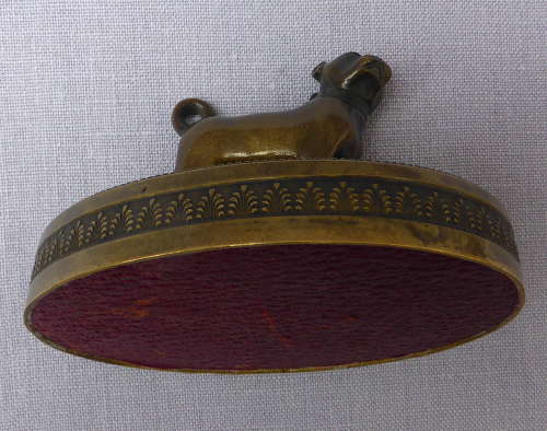 Fine 19thC Bronze Pug Dog Desk Ornament