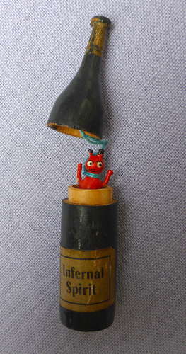 Little Devil in Infernal Spirit Bottle 1930s