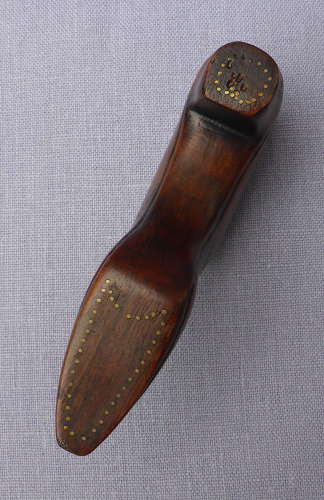 19thC Treen Shoe Snuff Box