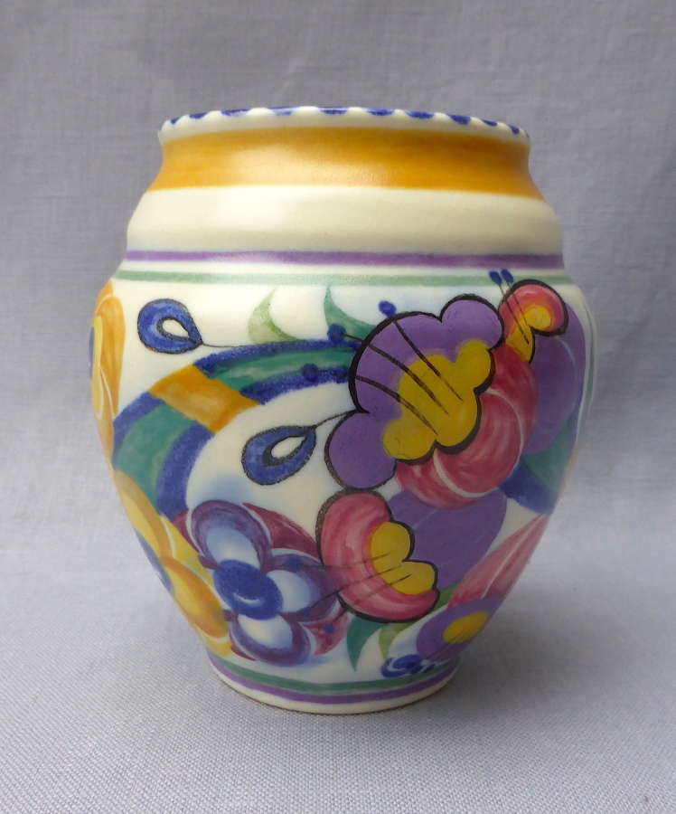 1930s Poole Pottery Fuchsia Vase