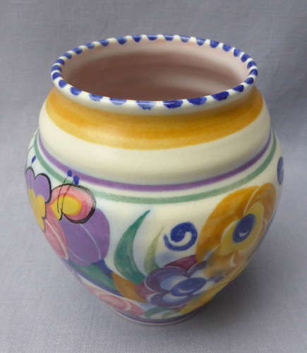 1930s Poole Pottery Fuchsia Vase