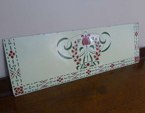 French Art Nouveau Enamel Splash Back Panel