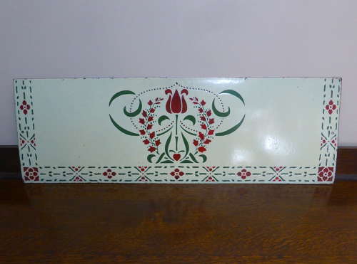 French Art Nouveau Enamel Splash Back Panel