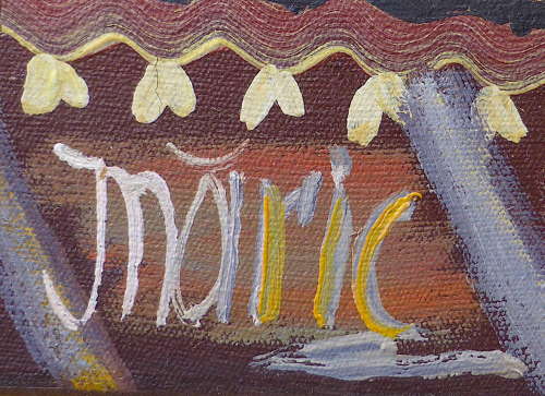 Signed Naive Folk Art Painting by Ioan Maric