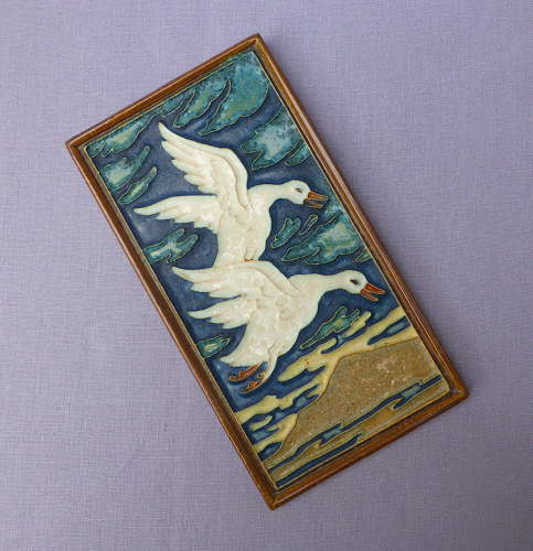 Royal Delft Flying Goose Plaque