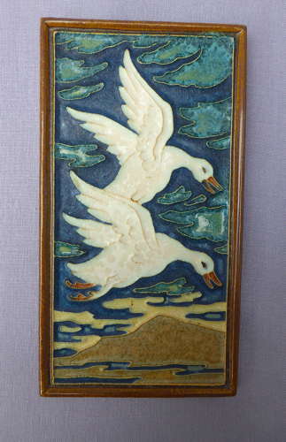Royal Delft Flying Goose Plaque