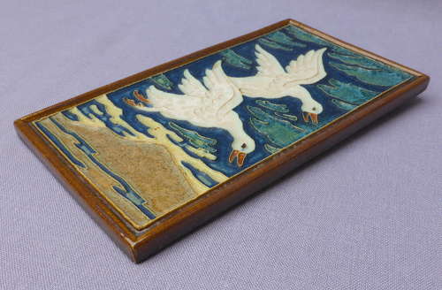 Royal Delft Flying Goose Plaque