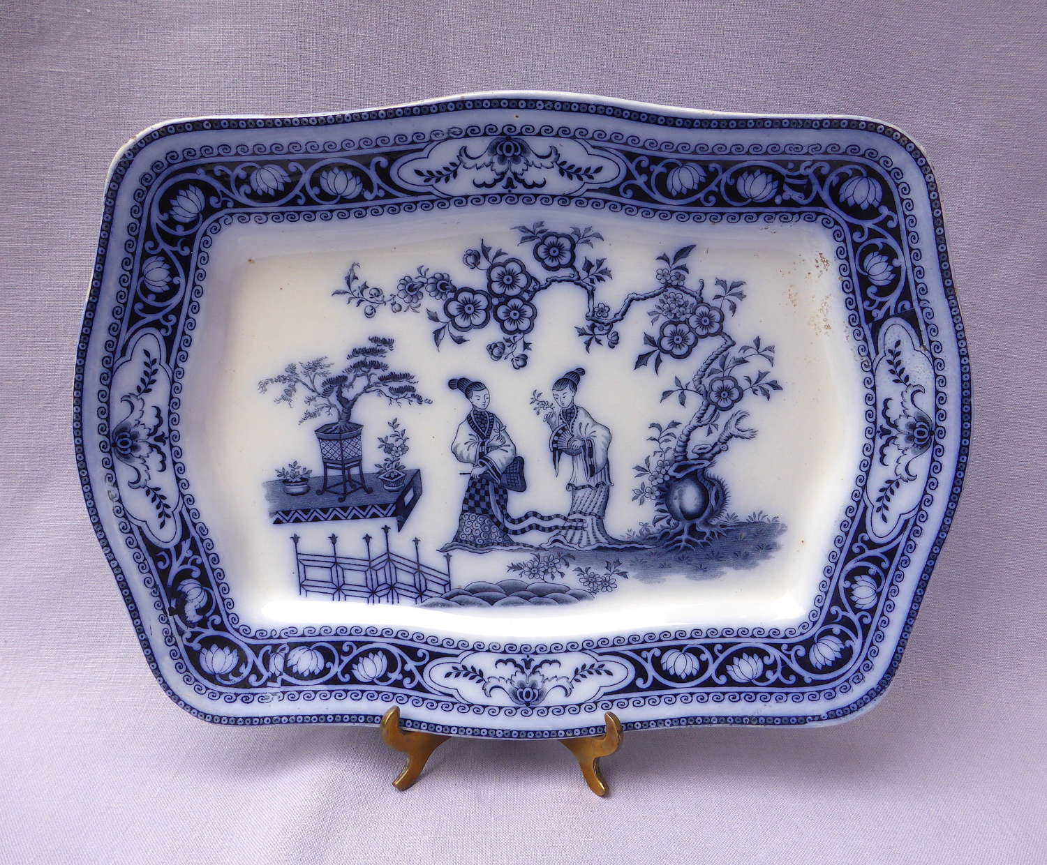 Sampson Hancock Blue & White Oriental Cheng Platter